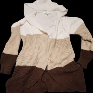 Women's Hooded Cardigan Sweater New With Tags